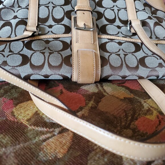 Coach Signature Jacquard with Leather Trim Satchel K3J-6648 - Picture 8 of 12